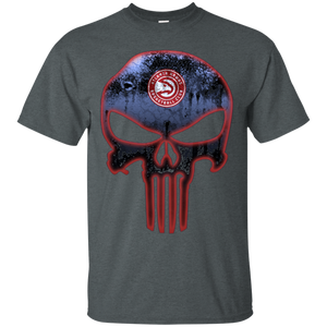 Atlanta Hawks Basketball The Punisher Skull T - Shirt For Men