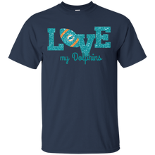 Load image into Gallery viewer, Glitter Love For Miami Dolphins Fans T - Shirt For Men