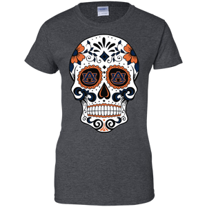 Auburn Tigers Sugar Skull T-Shirt For Women