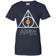 Load image into Gallery viewer, Deathly Hallows For Los Angeles Lakers And Harry Potter Fans T-Shirt For Women