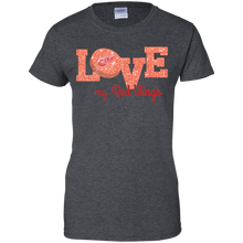 Load image into Gallery viewer, Glitter Love For Detroit Red Wings Fans T-Shirt For Women