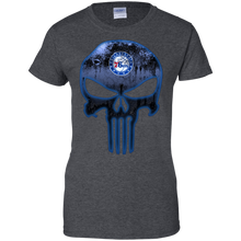 Load image into Gallery viewer, Philadelphia 76ers Basketball The Punisher Skull T-Shirt For Women