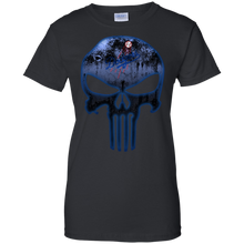 Load image into Gallery viewer, Los Angeles Dodgers Baseball The Punisher Skull T-Shirt For Women