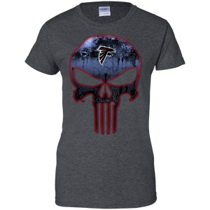 Atlanta Falcons Football The Punisher Skull T-Shirt For Women