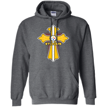 Load image into Gallery viewer, Cross Shirt For Jesus And Pittsburgh Steelers Fans Hoodie Shirt