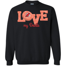 Load image into Gallery viewer, Glitter Love For New Jersey Devils Fans Sweatshirt