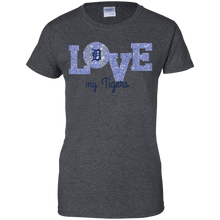 Load image into Gallery viewer, Glitter Love For Detroit Tigers Fans T-Shirt For Women