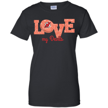 Load image into Gallery viewer, Glitter Love For New Jersey Devils Fans T-Shirt For Women
