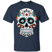 Load image into Gallery viewer, Miami Dolphins Sugar Skull T - Shirt For Men