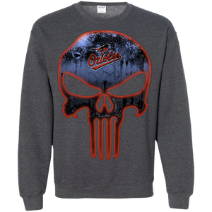 Baltimore Orioles Baseball The Punisher Skull Sweatshirt