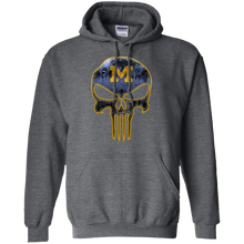 Load image into Gallery viewer, Michigan Wolverines Football The Punisher Skull Hoodie Shirt