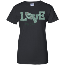 Load image into Gallery viewer, Glitter Love For New York Jets Fans T-Shirt For Women