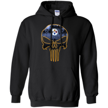 Load image into Gallery viewer, Pittsburgh Steelers Football The Punisher Skull Hoodie Shirt