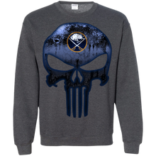 Load image into Gallery viewer, Buffalo Sabres Hockey The Punisher Skull Sweatshirt