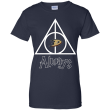 Load image into Gallery viewer, Deathly Hallows For Anaheim Ducks And Harry Potter Fans T-Shirt For Women