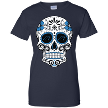 Load image into Gallery viewer, Carolina Panthers Sugar Skull T-Shirt For Women