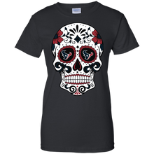 Load image into Gallery viewer, Houston Texans Sugar Skull T-Shirt For Women