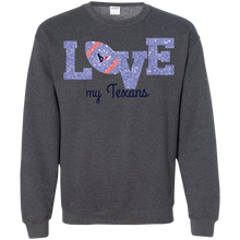 Load image into Gallery viewer, Glitter Love For Houston Texans Fans Sweatshirt