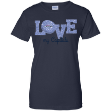 Load image into Gallery viewer, Glitter Love For Washington Capitals Fans T-Shirt For Women