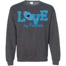 Load image into Gallery viewer, Glitter Love For Carolina Panthers Fans Sweatshirt