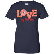 Load image into Gallery viewer, Glitter Love For Boston Red Sox Fans T-Shirt For Women