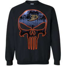 Load image into Gallery viewer, Anaheim Ducks Hockey The Punisher Skull Sweatshirt