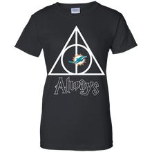 Load image into Gallery viewer, Deathly Hallows For Miami Dolphins And Harry Potter Fans T-Shirt For Women