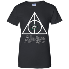 Load image into Gallery viewer, Deathly Hallows For Dallas Stars And Harry Potter Fans T-Shirt For Women