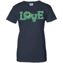 Load image into Gallery viewer, Glitter Love For Minnesota Wild Fans T-Shirt For Women