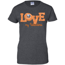 Load image into Gallery viewer, Glitter Love For New York Islanders Fans T-Shirt For Women