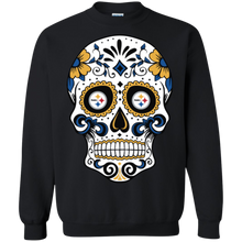Load image into Gallery viewer, Pittsburgh Steelers Sugar Skull Sweatshirt
