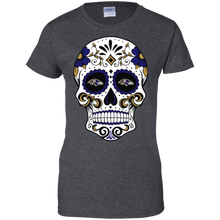 Load image into Gallery viewer, Baltimore Ravens Sugar Skull T-Shirt For Women