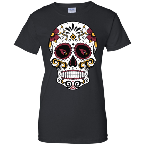 Arizona Cardinals Sugar Skull T-Shirt For Women