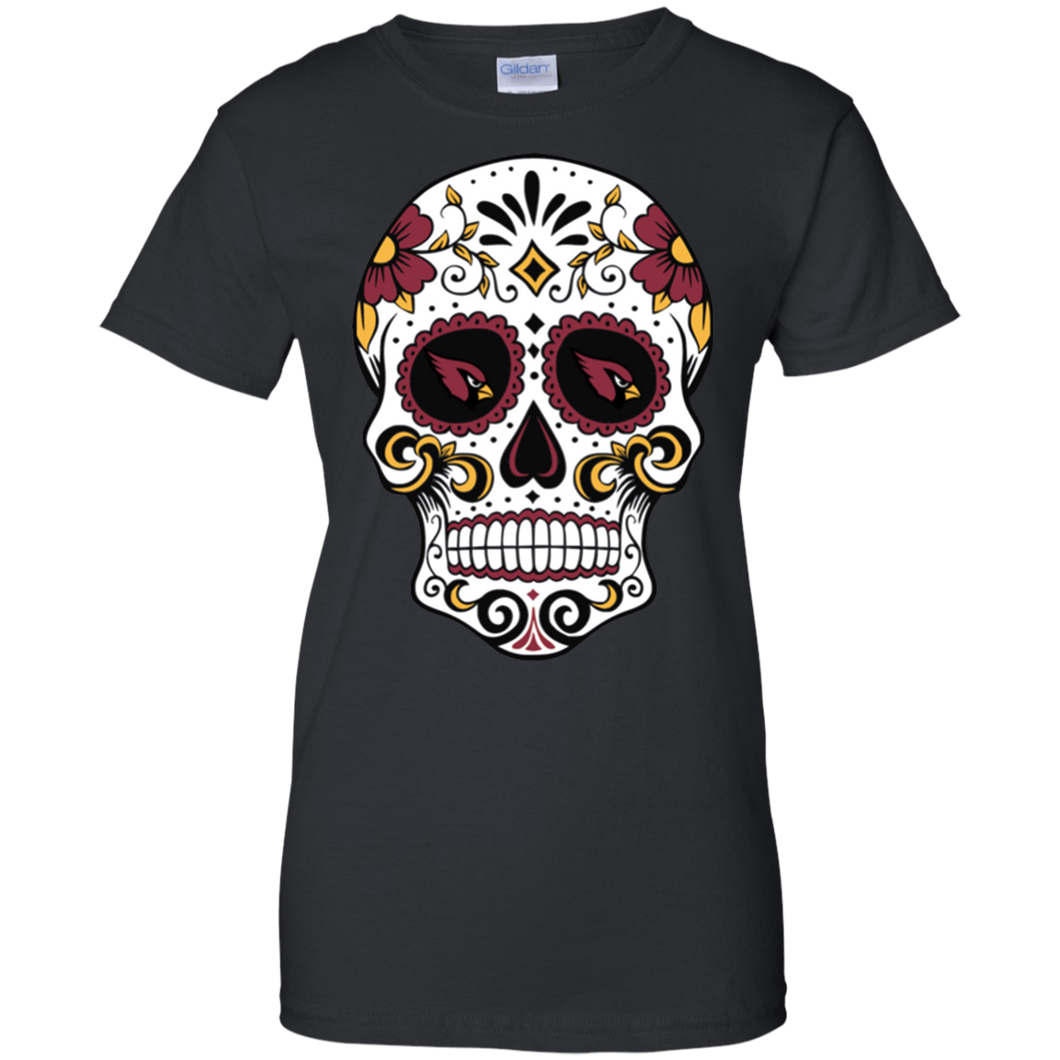 Arizona Cardinals Sugar Skull T-Shirt For Women