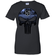 Load image into Gallery viewer, Los Angeles Kings Hockey The Punisher Skull T-Shirt For Women