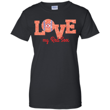 Load image into Gallery viewer, Glitter Love For Boston Red Sox Fans T-Shirt For Women