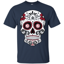 Load image into Gallery viewer, Alabama Crimson Sugar Skull T - Shirt For Men