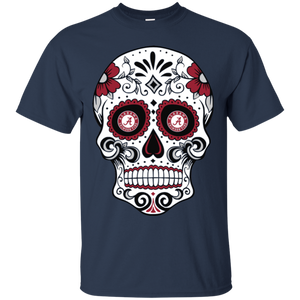 Alabama Crimson Sugar Skull T - Shirt For Men