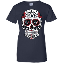 Load image into Gallery viewer, Houston Texans Sugar Skull T-Shirt For Women