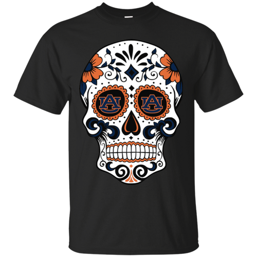 Auburn Tigers Sugar Skull T - Shirt For Men