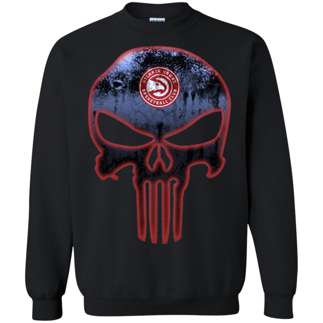 Atlanta Hawks Basketball The Punisher Skull Sweatshirt