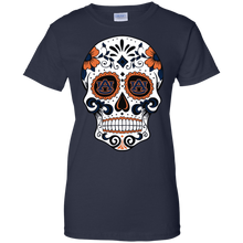 Load image into Gallery viewer, Auburn Tigers Sugar Skull T-Shirt For Women