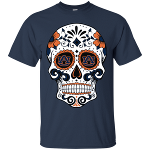 Auburn Tigers Sugar Skull T - Shirt For Men