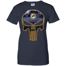 Load image into Gallery viewer, Indiana Pacers Basketball The Punisher Skull T-Shirt For Women