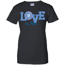 Load image into Gallery viewer, Glitter Love For Philadelphia 76ers Fans T-Shirt For Women