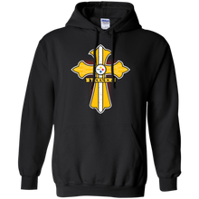 Load image into Gallery viewer, Cross Shirt For Jesus And Pittsburgh Steelers Fans Hoodie Shirt