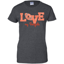 Load image into Gallery viewer, Glitter Love For Cincinnati Bengals Fans T-Shirt For Women