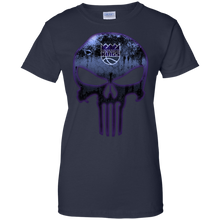 Load image into Gallery viewer, Sacramento Kings Basketball The Punisher Skull T-Shirt For Women