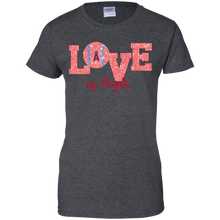 Load image into Gallery viewer, Glitter Love For Los Angeles Angels Fans T-Shirt For Women
