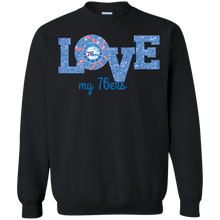 Load image into Gallery viewer, Glitter Love For Philadelphia 76ers Fans Sweatshirt